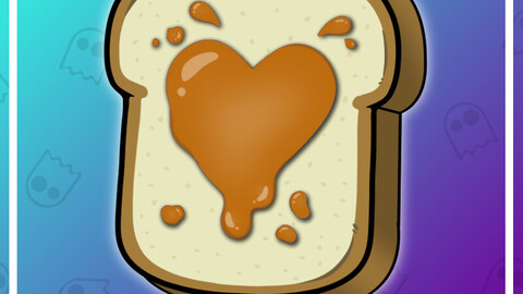 Twitch Emote: Peanut Butter Bread Heart