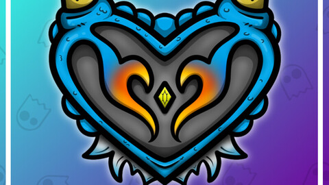 Twitch Emote: Dragon Heart Blue