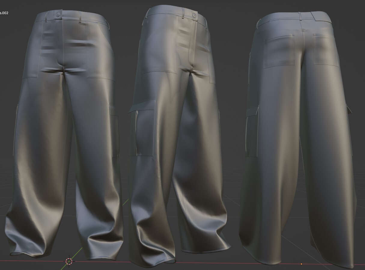 ArtStation - RETOPOLOGY cargo wide female jeans (metahuman avatar ZPRJ ...