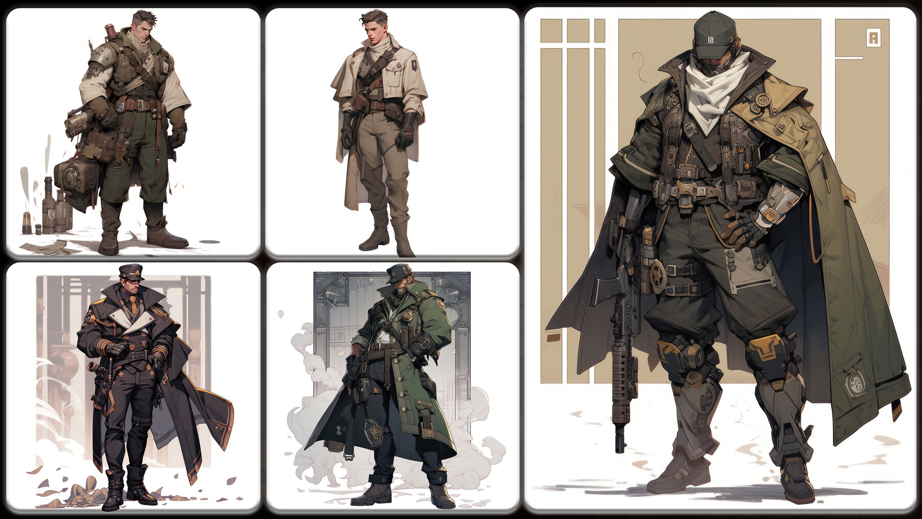 ArtStation - 200 Male Dieselpunk Anime (Full Body) Reference Pack | 4K ...