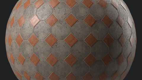 Brick Wall Materials 65- Marble Tiling By Concrete | Sbsar Pbr 4k Seamless