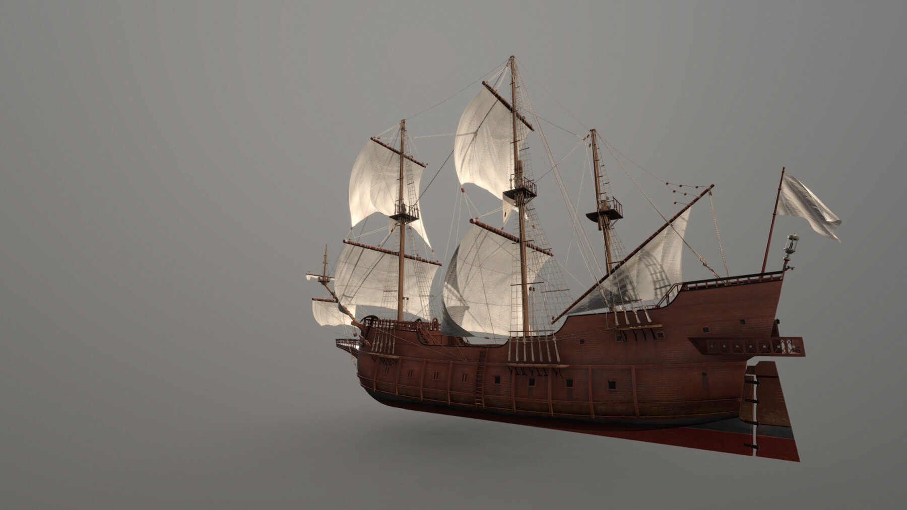 Spanish Galleon Ship - best perfect quality - fbx gltf usdz