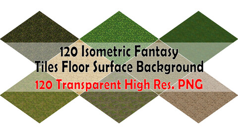 120 Isometric Fantasy Tiles Floor Surface Background