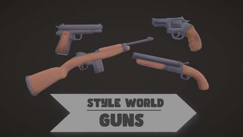 Style World - Guns - Rigged & Animated