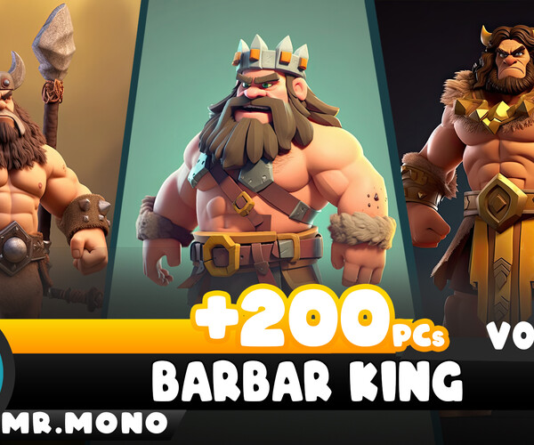 Clash royale barbarian king