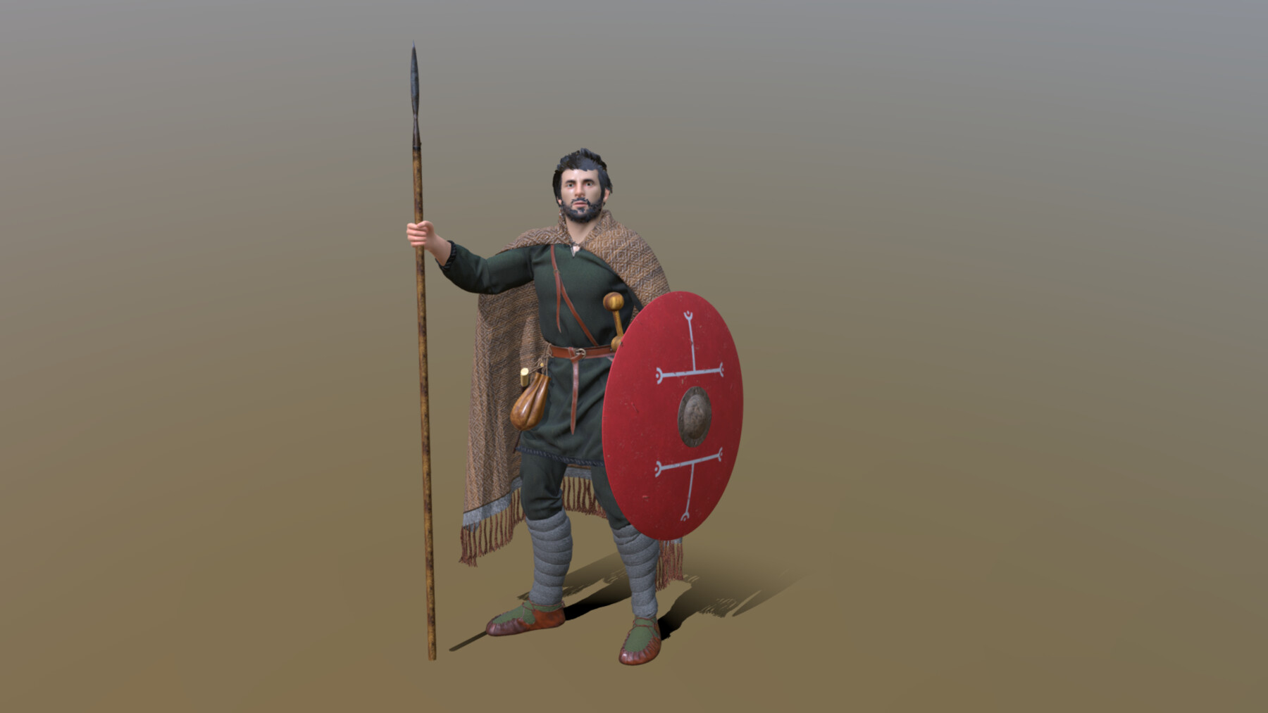 Guerrier en armure médiévale 3D 4K · Creative Fabrica