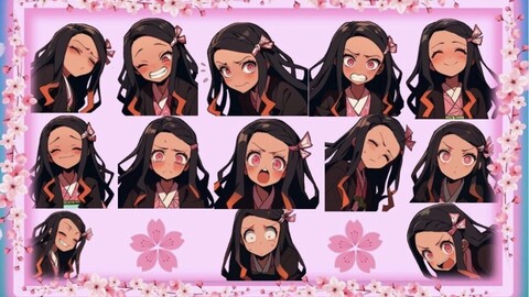 Lurk Bamboo Demon Girl Twitch Discord Emotes Twitch 