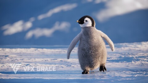 Baby Emperor Penguin Animated | VFX Grace