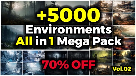 +5000 Environments (4K) All in 1 Mega Pack | Vol_02 - 70% OFF