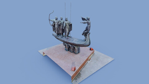 3D Monument to Founders of Kyiv - Kyiv, Ukraine