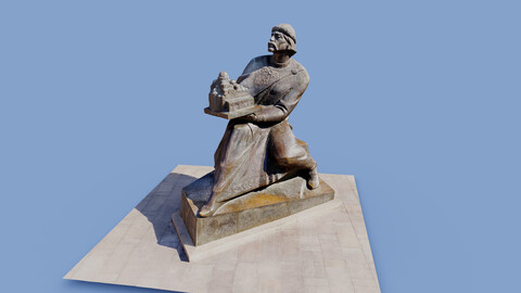 3D Monument - Yaroslav The Wise - Kyiv Ukraine - usdz gltf obj