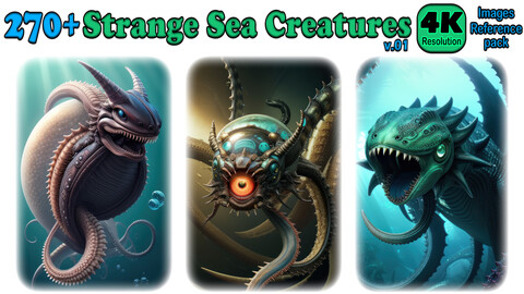 270+ Strange Sea Creatures Images Reference Pack - 4K Resolution - V.01