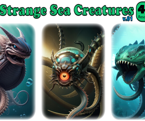 ArtStation - 270+ Strange Sea Creatures Images Reference Pack - 4K ...