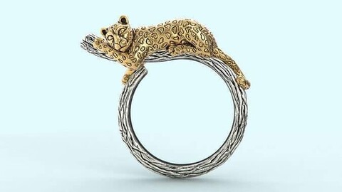 Leopard Ring 3D-print model