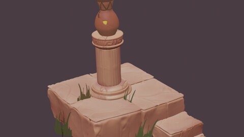 A 3D antic statue