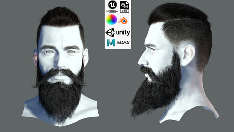 Realistic Hair turkish beard brows mustache p3