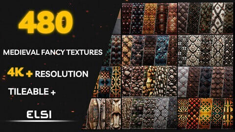 Largest Medieval Fantasy Textures Library - 480 Textures - 4k - Tileable - All Formats 40% Discount For This Week