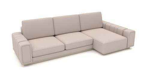 classic sofa Low-poly 3D model