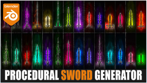 Procedural Sword Generator + 200 Sword Bundle