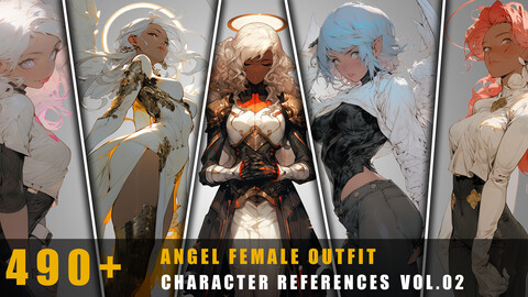 490+ Angel Female Outfit - Character References Vol.02