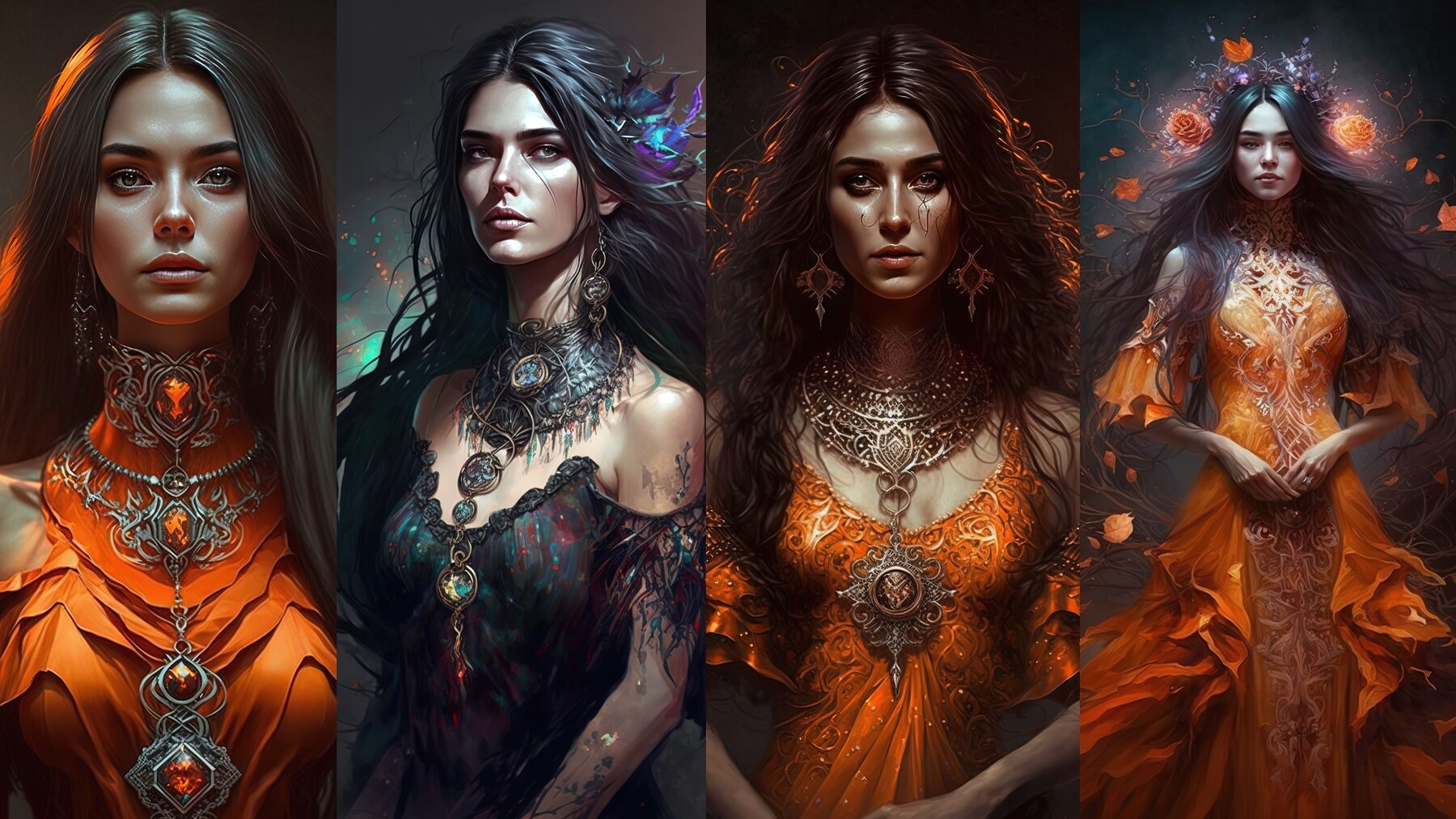 ArtStation - The Dark Charm: 100 Brunette Beauties | Artworks