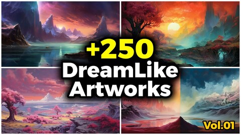 +250 DreamLike Landscape Artworks (4k).