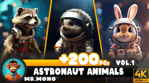 astronaut animals Vol.1 | Reference Images