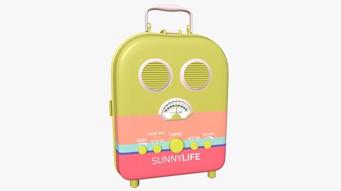 Cartoon Style Stylized Radio Sunnylife Radio Yellow Edition