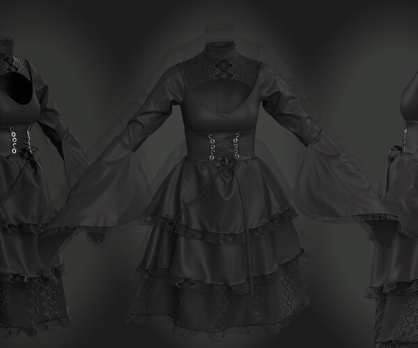 ArtStation - TUTORIAL Making of Gothic Dress / CLO3D / Marvelous ...