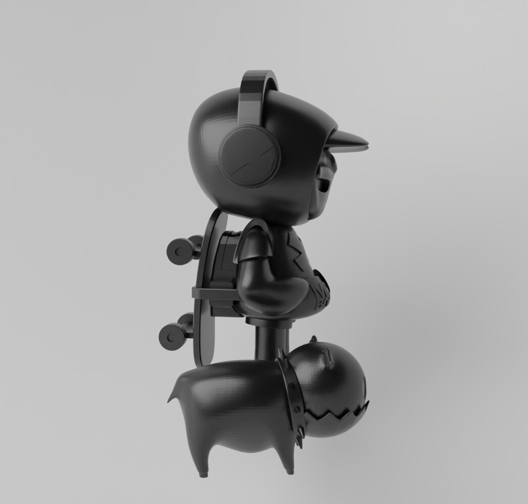 Mr Bone x Pupu Aliens Fan Art Toy 3d Print