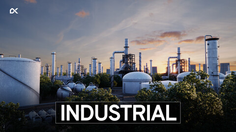 Industrial Kitbash (Blend, Max, FBX, OBJ)