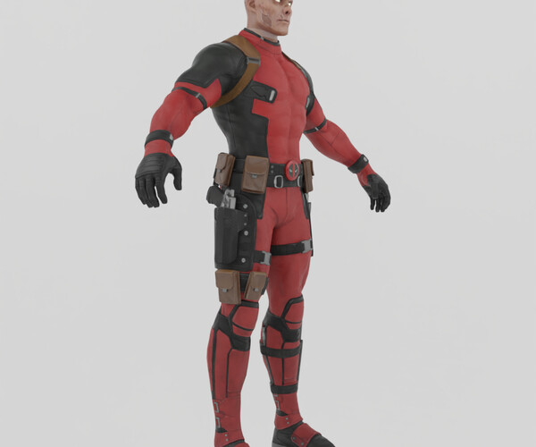 ArtStation - Deadpool Maskless Textured Rigged | Resources