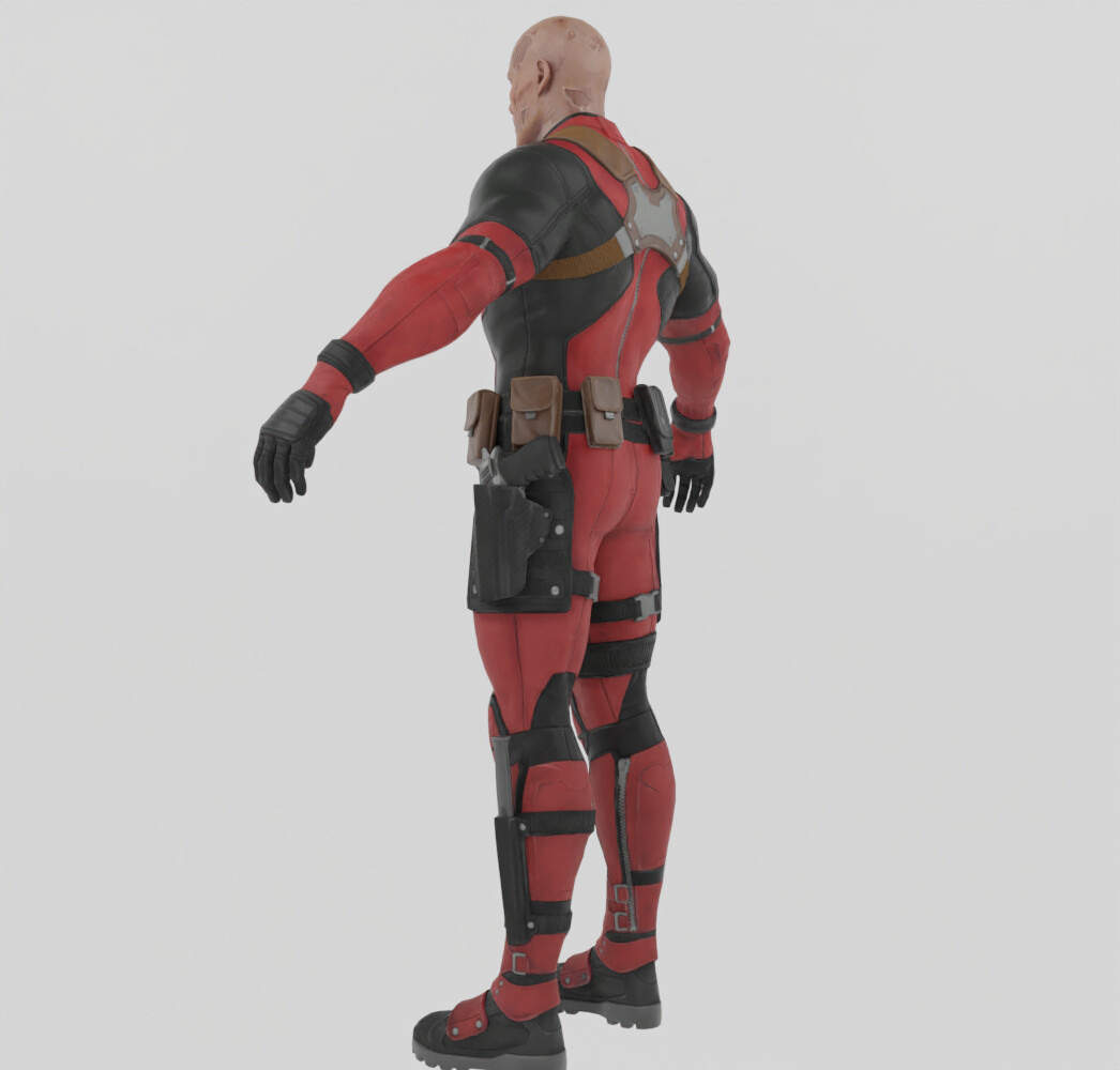 ArtStation - Deadpool Maskless Textured Rigged | Resources