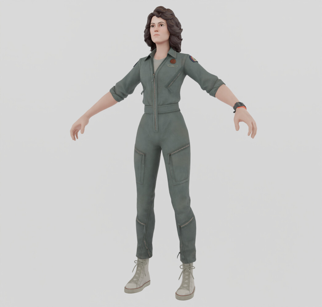 ArtStation - Ellen Ripley Textured Rigged | Resources