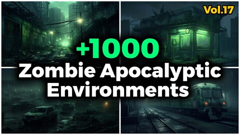 +1000 Zombie Apocalyptic Environments Concept (4k) | Vol_17