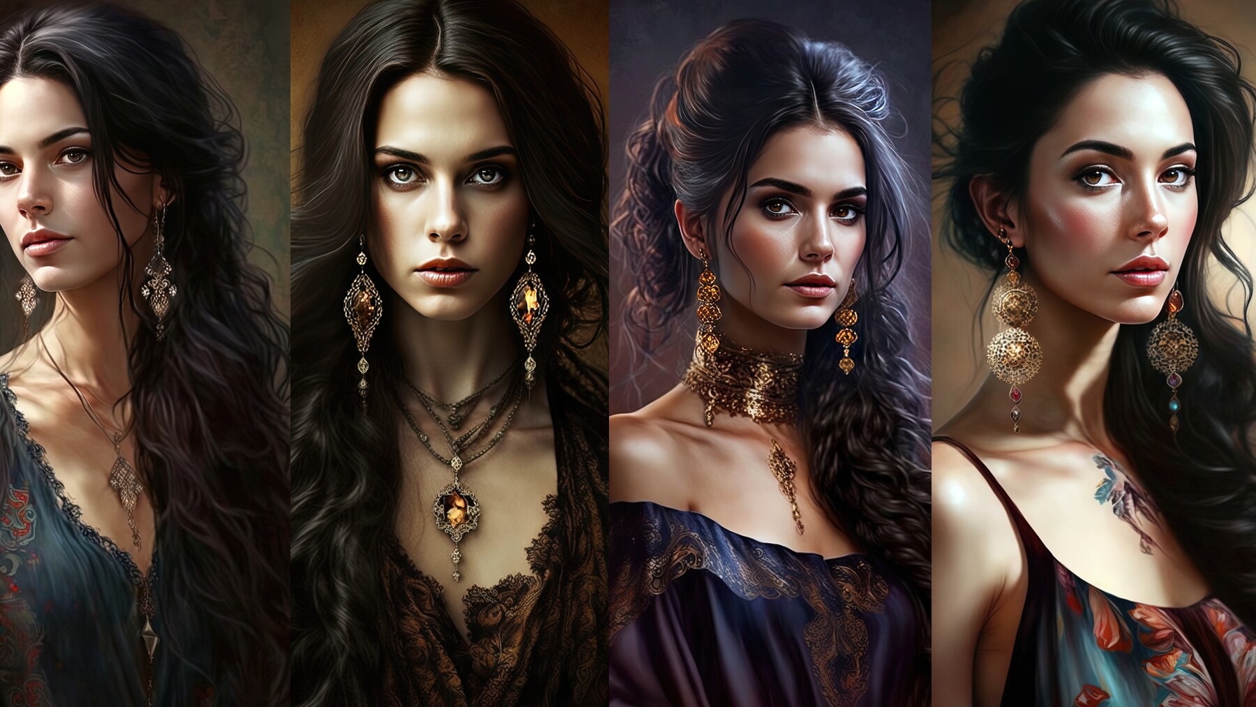 ArtStation - 100 Earring-Wearing Women | Artworks