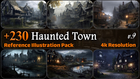 230 Haunted Town Reference Pack | 4K | v.9