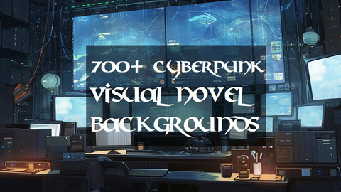 700+ Cyberpunk Visual Novel Backgrounds