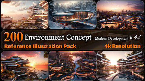 200 Environment Concept - Modern Development Reference Pack | 4K | v.42