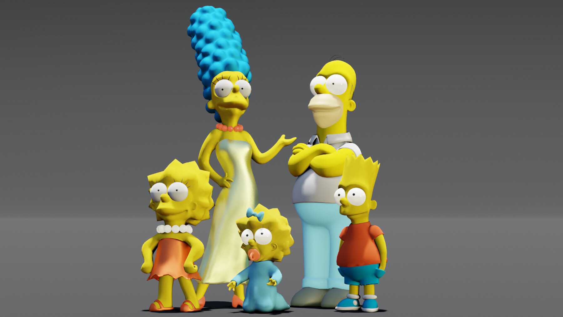 ArtStation - Cartoon Simpsons family 3D model | Game Assets