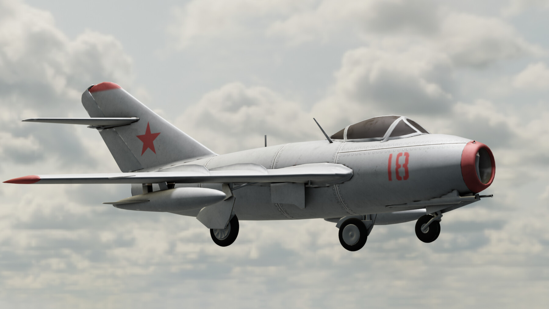 ArtStation - MIG 15 Flight 3D model | Game Assets