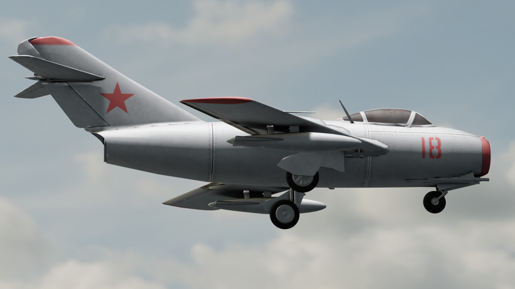 ArtStation - MIG 15 Flight 3D model | Game Assets