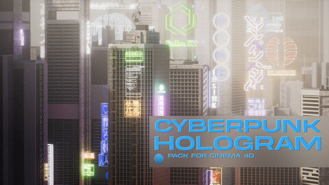 Cyberpunk Hologram Pack [Cinema 4D/Xpresso]