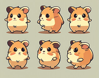 ArtStation - Hamster Sprites | Game Assets