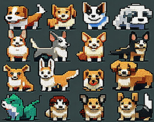 ArtStation - Pixel Art Dogs | Game Assets