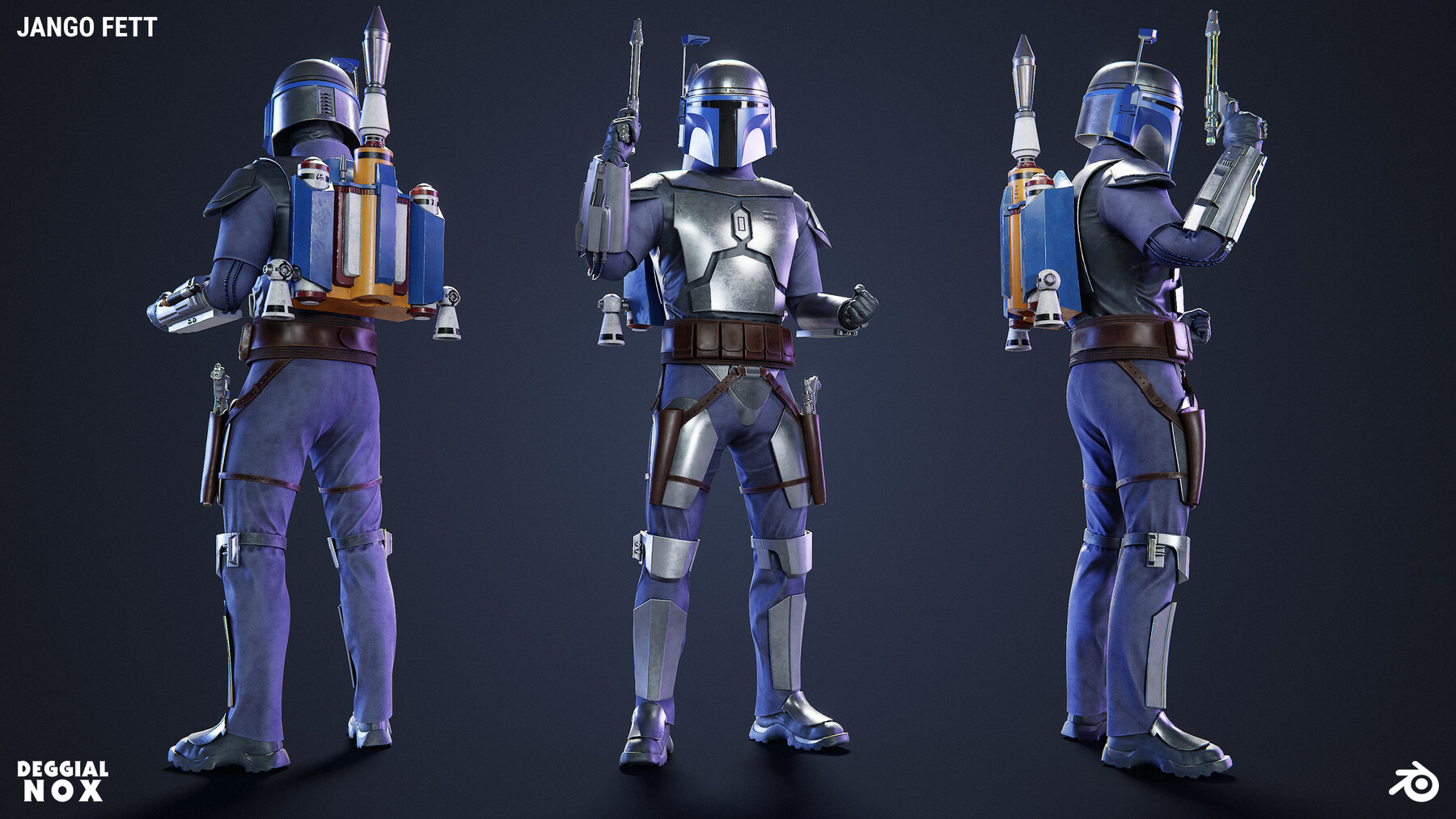 ArtStation   Jango Fett | Game Ready Model | Game Assets