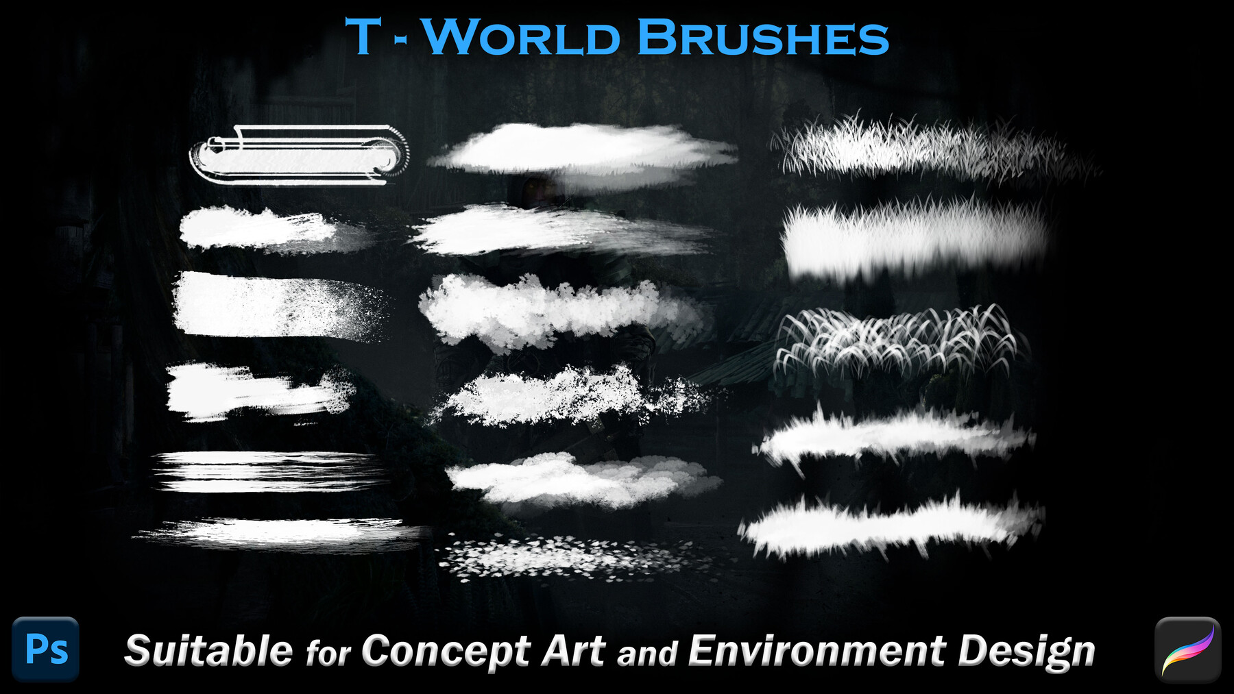 ArtStation - 59 Concept Brushes for Photoshop and Procreate (Hand ...