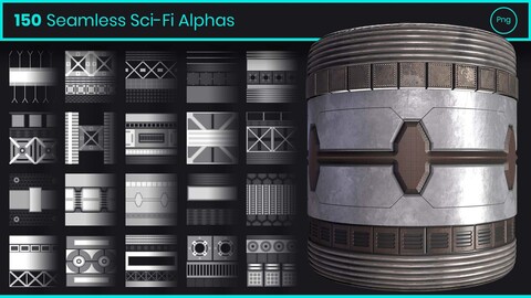 150 Seamless Sci-Fi Alphas Vol. 04