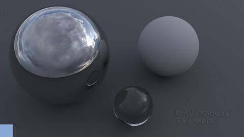 HDRI Hemispherical Partly Cloudy Sky 1