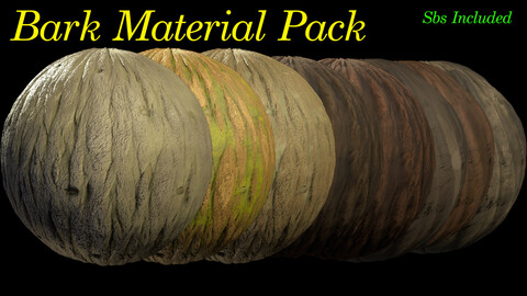 Bark Material Pack SBS And SBSAR Files INCLUDED